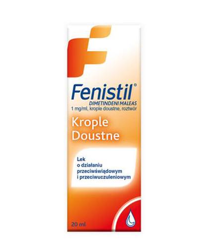  FENISTIL Krople doustne - 20 ml -  alergie pokarmowe i polekowe - cena, stosowanie, opinie  - Apteka internetowa Melissa  
