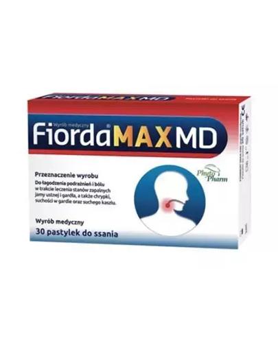 Fiorda Max MD - 30 past. Pastylki do ssania na podrażnienia gardła - cena, opinie, wskazania