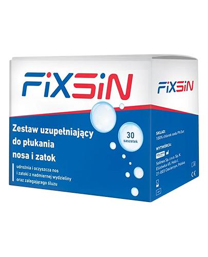 FIXSIN Zestaw uzupełniający do płukania nosa i zatok - 30 sasz.