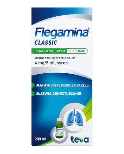 FLEGAMINA BEZ CUKRU Syrop o smaku miętowym 4 mg/5 ml, 200 ml - Apteka internetowa Melissa