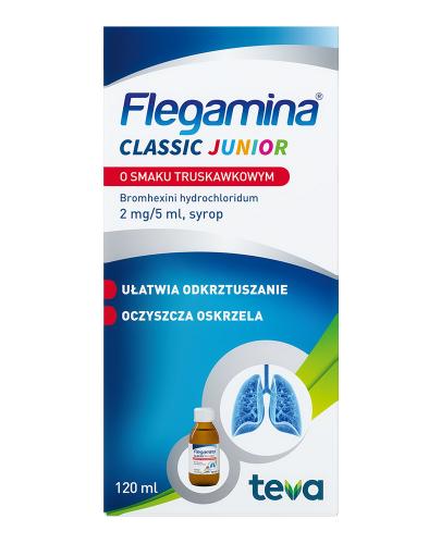 FLEGAMINA JUNIOR Syrop o smaku truskawkowym 2 mg/5 ml, 120 ml