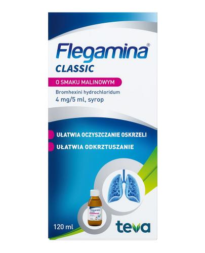  FLEGAMINA Syrop o smaku malinowym 4 mg/5 ml, 120 ml - Apteka internetowa Melissa  