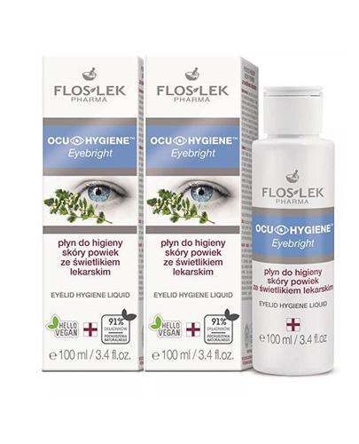  Flos - Lek Ocu Hygiene Eyebright Płyn do higieny skóry powiek ze świetlikiem lekarskim - 2 x 100 ml - cena, opinie, stosowanie - Apteka internetowa Melissa  