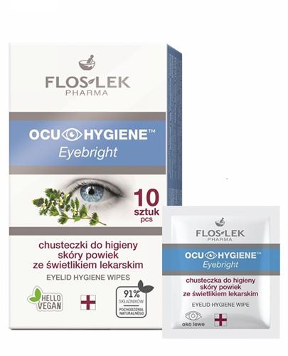  Flos - Lek Ocu Hygiene Eyebright Chusteczki  do higieny skóry powiek ze świetlikiem lekarskim - 10 szt. - cena, opinie, stosowanie - Apteka internetowa Melissa  