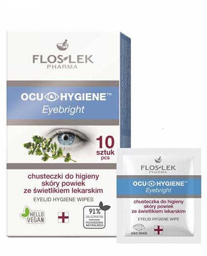 Flos - Lek Ocu Hygiene Eyebright Chusteczki do higieny skóry powiek ze świetlikiem lekarskim - 10 szt. - cena, opinie, stosowanie - Apteka internetowa Melissa