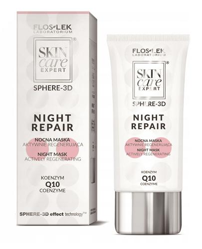  Flos-lek Skin Care Expert Sphere 3D Night repair Nocna maska aktywnie regenerująca - 50 ml Maska odżywiająca na noc - cena, opinie, stosowanie  - Apteka internetowa Melissa  