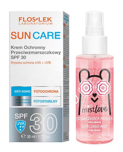  Flos-Lek Sun Care Krem ochronny przeciwzmarszczkowy Spf 30 - 30 ml + Mistlove Odświeżająca mgiełka - 30 ml - cena, opinie, właściwości - Apteka internetowa Melissa  