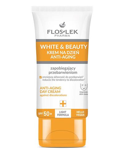  Flos Lek White & Beauty Krem na dzień anti-aging zapobiegający przebarwieniom SPF 50, 30 ml - Apteka internetowa Melissa  