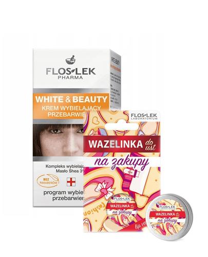  FLOS-LEK WHITE & BEAUTY Krem wybielający przebarwienia - 50 ml + FLOS-LEK WAZELINKA DO UST Na zakupy - 15 g - Apteka internetowa Melissa  