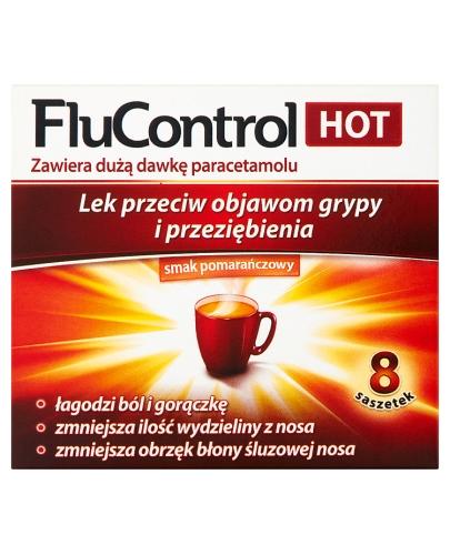  FLUCONTROL HOT - 8 sasz. przeciw objawom grypy i przeziębienia - Apteka internetowa Melissa  
