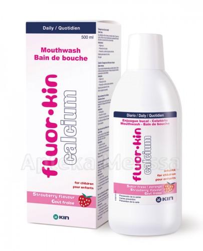FLUOR-KIN CALCIUM Płukanka dla dzieci o smaku truskawkowym - 500 ml - Apteka internetowa Melissa