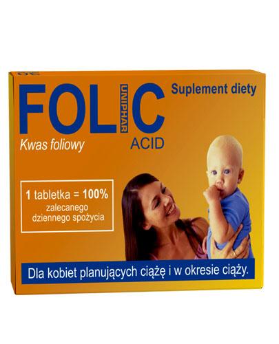  Folic Acid Kwas foliowy 400 µg - 30 tabl. Dla kobiet w ciąży  - cena, opinie,dawkowanie - Apteka internetowa Melissa  