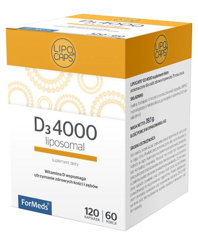 ForMeds Lipocaps D3 4000, 120 kapsułek/60 porcji, cena, opinie, stosowanie - Apteka internetowa Melissa