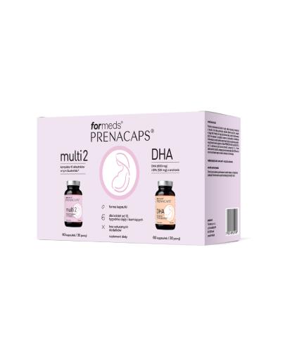 ForMeds Prenacaps multi 2 + DHA - 60 kaps. + 60 kaps. - 1 zestaw Po 13. tygodniu ciąży - cena, opinie, wskazania - Apteka internetowa Melissa
