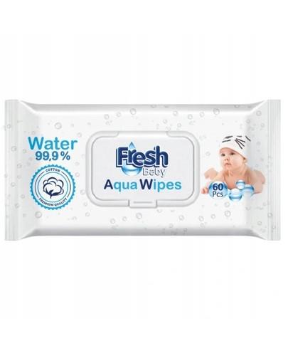  Fresh Baby Aqua Wipes Chusteczki wodne 99,9% wody, 60 sztuk - Apteka internetowa Melissa  
