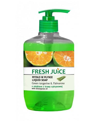  Fresh Juice Kremowe Mydło w płynie Green tangerine & Palmarosa z olejkiem z trawy cytrynowej - 460 ml - cena, opinie, właściwości  - Apteka internetowa Melissa  