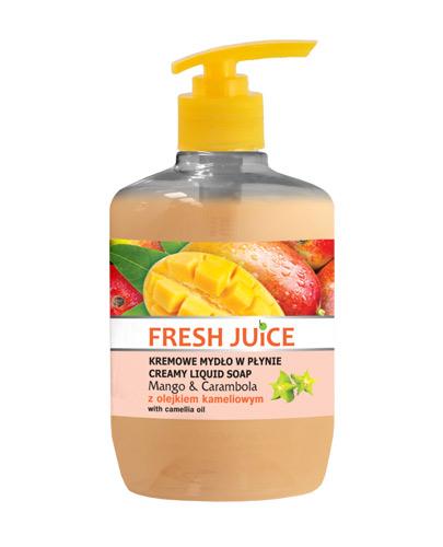  Fresh Juice Kremowe mydło w płynie Mango & Carambola z olejkiem kameliowym - 460 ml - cena, opinie, właściwości  - Apteka internetowa Melissa  