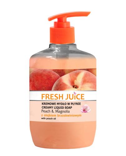  Fresh Juice Kremowe mydło w płynie Peach & Magnolia z olejkiem brzoskwiniowym - 460 ml - cena, opinie, właściwości  - Apteka internetowa Melissa  