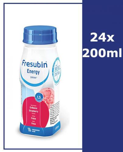 FRESUBIN ENERGY DRINK O smaku truskawkowym - 24 x 200 ml