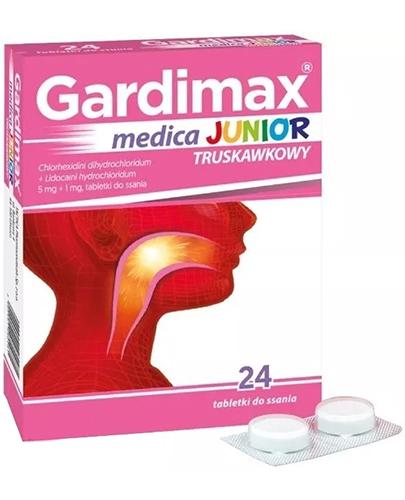  Gardimax Medica Junior truskawkowy, 24 tabletki do ssania - Apteka internetowa Melissa  