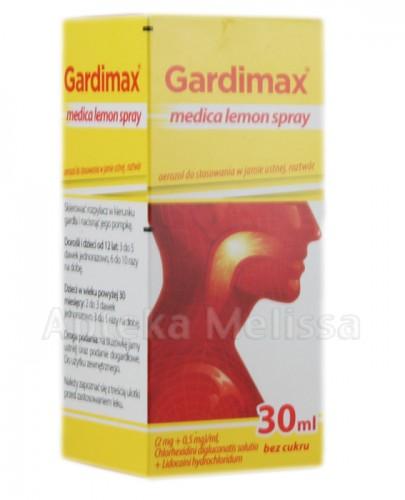  GARDIMAX MEDICA LEMON SPRAY Aerozol do stosowania w jamie ustnej  - 30 ml - Apteka internetowa Melissa  