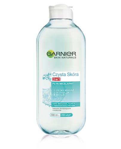 GARNIER CZYSTA SKÓRA 3w1 Płyn micelarny - 400 ml - cena, opinie, właściwości