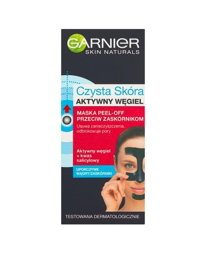  Garnier Czysta Skóra Aktywny Węgiel Maska peel-off przeciw zaskórnikom, 50 ml  - Apteka internetowa Melissa  