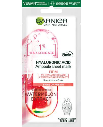  Garnier Skin Naturals Hyaluronic Acid Ampułka ujędrniająca w masce na tkaninie - 15 g - cena, opinie, właściwości - Apteka internetowa Melissa  