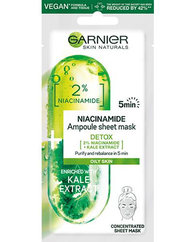  Garnier Skin Naturals Niacinamide Ampułka detoksykująca w masce na tkaninie - 15 g - cena, opinie, skład - Apteka internetowa Melissa  