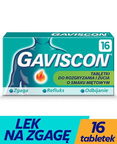 GAVISCON - 16 tabl. do rozgryzania i żucia Data ważności 2021.02.28 - Apteka internetowa Melissa