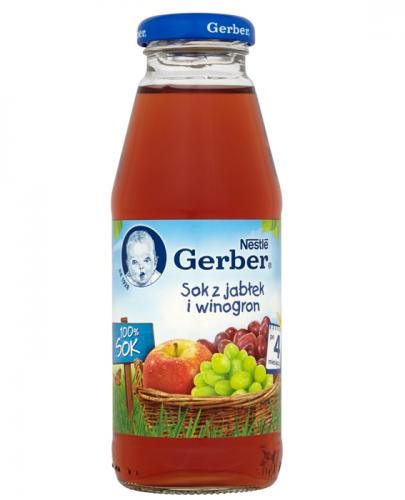 GERBER 100% Sok z jabłek i winogron po 4 m-cu - 300 ml - Apteka internetowa Melissa