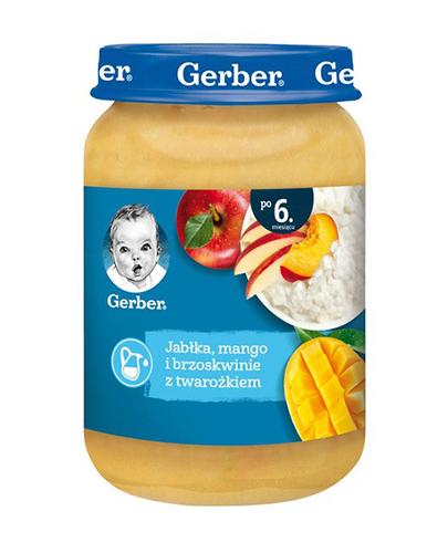  Gerber Deser jabłka mango i brzoskwinie z twarożkiem dla niemowląt po 6 miesiącu, 190 g - Apteka internetowa Melissa  