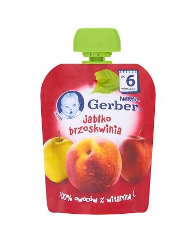  GERBER Deserek jabłko, brzoskwinia po 6 miesiącu - 90 g - Apteka internetowa Melissa  