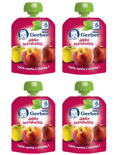 GERBER Deserek jabłko, brzoskwinia po 6 miesiącu - 4 x 90g - Apteka internetowa Melissa  
