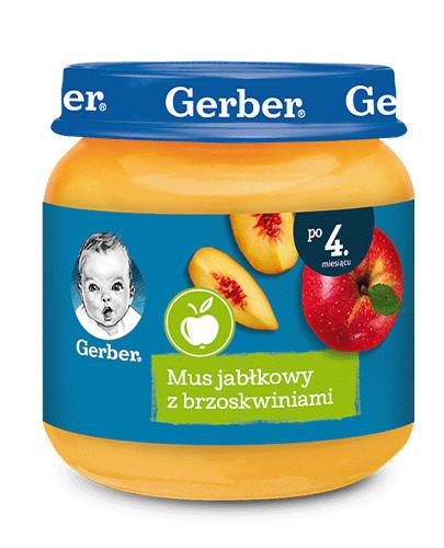 GERBER DESEREK Mus jabłkowy z brzoskwiniami po 4 miesiącu - 125 g - Apteka internetowa Melissa