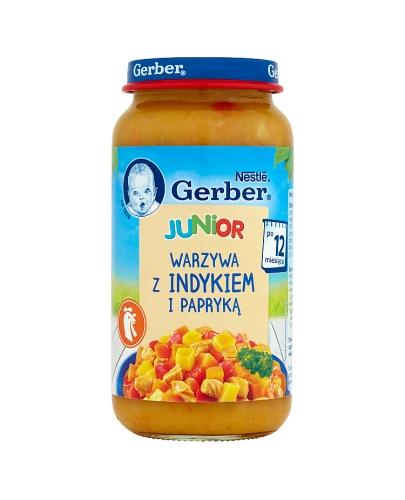 GERBER JUNIOR Warzywa z indykiem i papryką po 12 m-cu - 250 g - Apteka internetowa Melissa