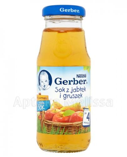 GERBER MÓJ PIERWSZY 100% Sok z jabłek i gruszek po 4 m-cu - 175 ml - Apteka internetowa Melissa