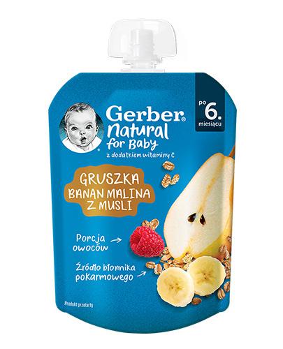  Gerber Natural For Baby Deserek gruszka banan malina z musli po 6. miesiącu, 80 g - Apteka internetowa Melissa  