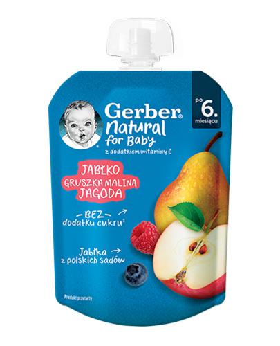  Gerber Natural For Baby Deserek jabłko-gruszka-malina-jagoda po 6. miesiącu, 80 g - Apteka internetowa Melissa  