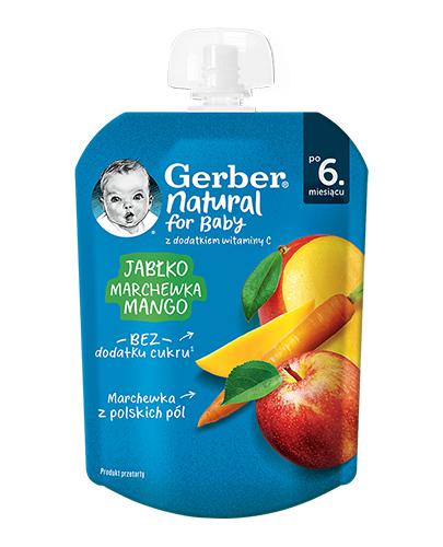  Gerber Natural For Baby Deserek jabłko-marchew-mango po 6. miesiącu, 80 g - Apteka internetowa Melissa  