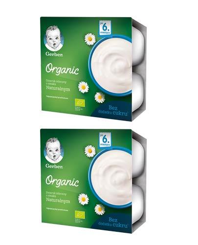  Gerber Organic Deserek mleczny o smaku naturalnym, po 6. miesiącu - 8 x 90 g - Apteka internetowa Melissa  