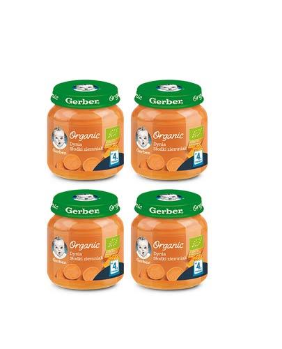 GERBER ORGANIC Dynia Słodki ziemniak po 4 miesiącu - 4x125 g - Apteka internetowa Melissa