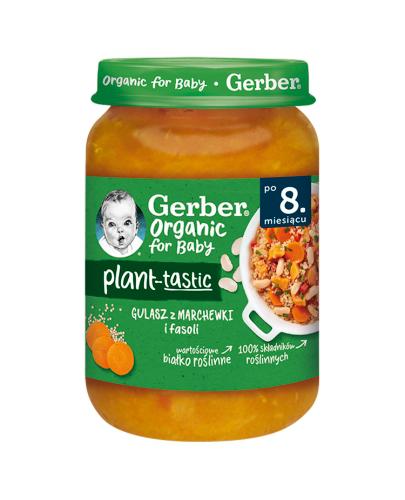 Gerber Organic for Baby Plant - Tastic Gulasz z marchewki i fasoli po 8. miesiącu, 190 g, cena, opinie, składniki - Apteka internetowa Melissa  