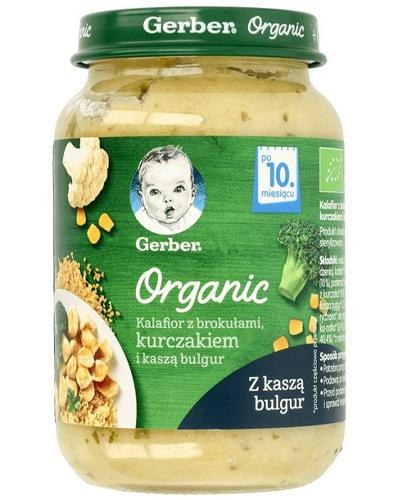  Gerber Organic Kalafior z brokułami, kurczakiem i kaszą bulgur po 10 miesiącu - 190 g - cena, opinie, właściwości - Apteka internetowa Melissa  