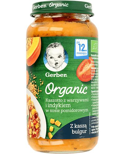  Gerber Organic Kaszotto z warzywami i indykiem w sosie pomidorowym po 12 miesiącu - 250 g - cena, opinie, stosowanie - Apteka internetowa Melissa  