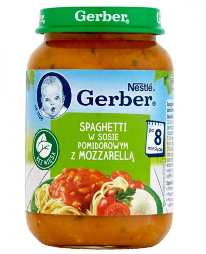 GERBER Spaghetti w sosie pomidorowym z mozzarellą po 8 miesiącu - 190 g Data ważności: 2018.11.30 - Apteka internetowa Melissa