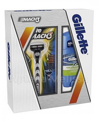 GILLETTE MACH 3 Maszynka do golenia + Power rush dezodorant w sztyfcie - 48 ml - Apteka internetowa Melissa