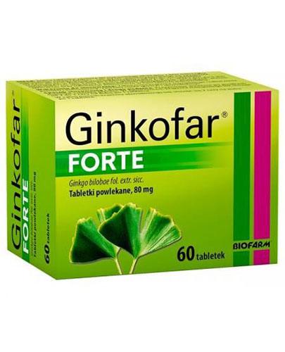 Ginkofar forte, 80 mg, tabletki powlekane, 60 sztuk
