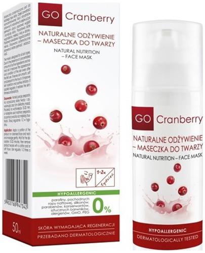  Go Cranberry Naturalne odżywienie Maseczka do twarzy - 50 ml - cena, opinie, właściwości - Apteka internetowa Melissa  