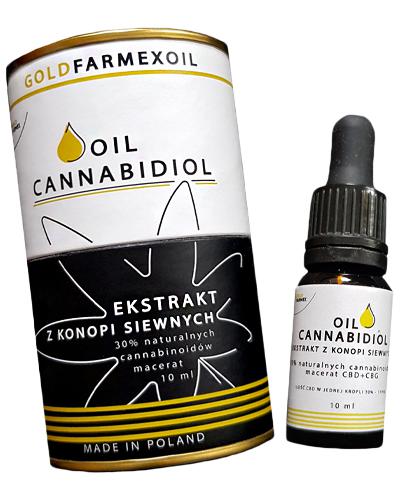 Goldfarmexoil Ekstrakt z konopi siewnych 30% naturalnych cannabinoidów macerat - 10 ml - cena, opinie, stosowanie - Drogeria Melissa